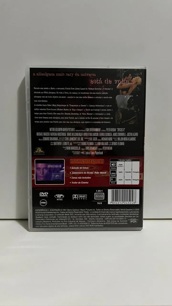 DVD - A Experiência 2: A Mutação64962164538881122