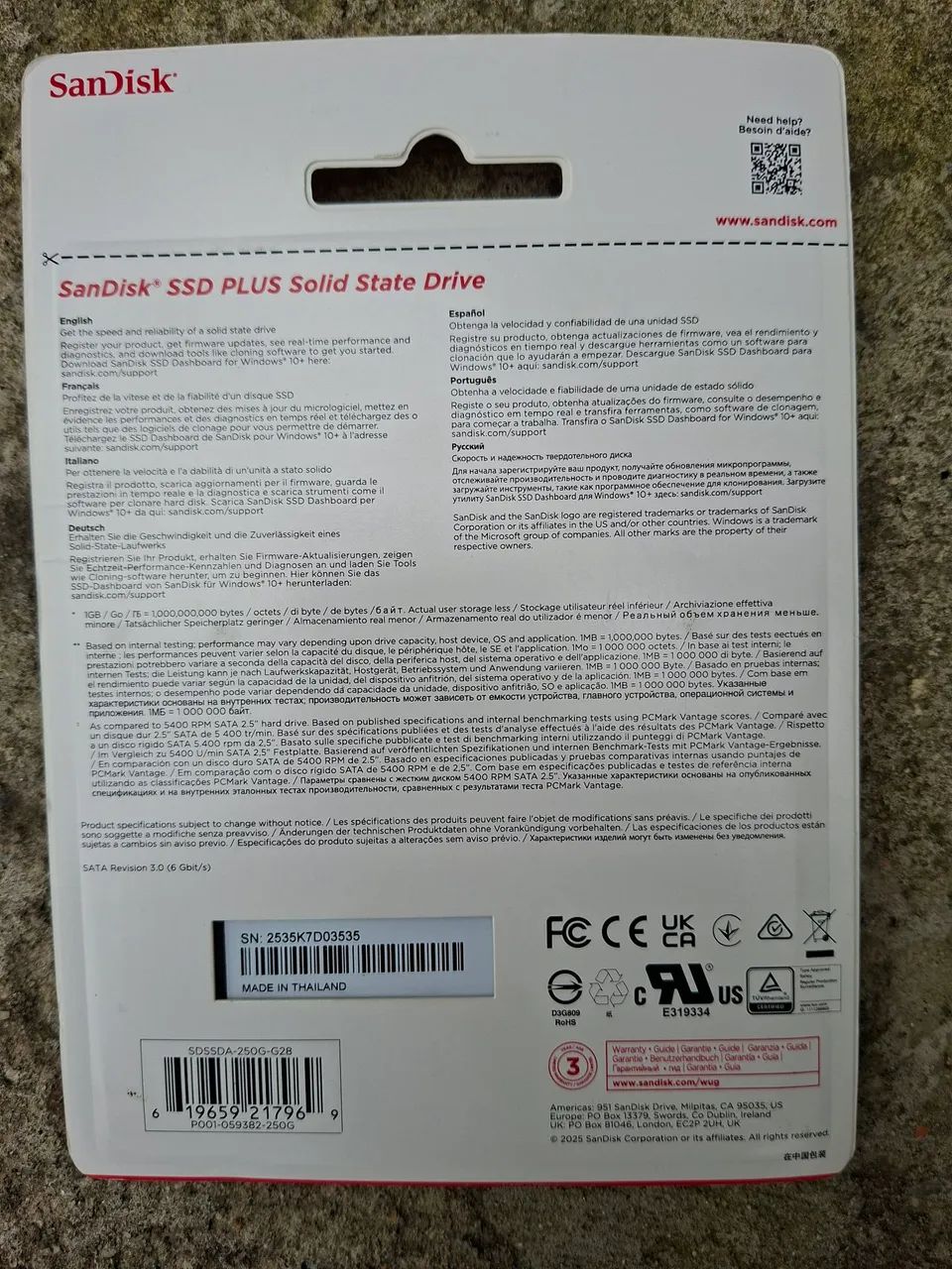 SSD 250GB SanDisk Lacrado Original  - Foto 2