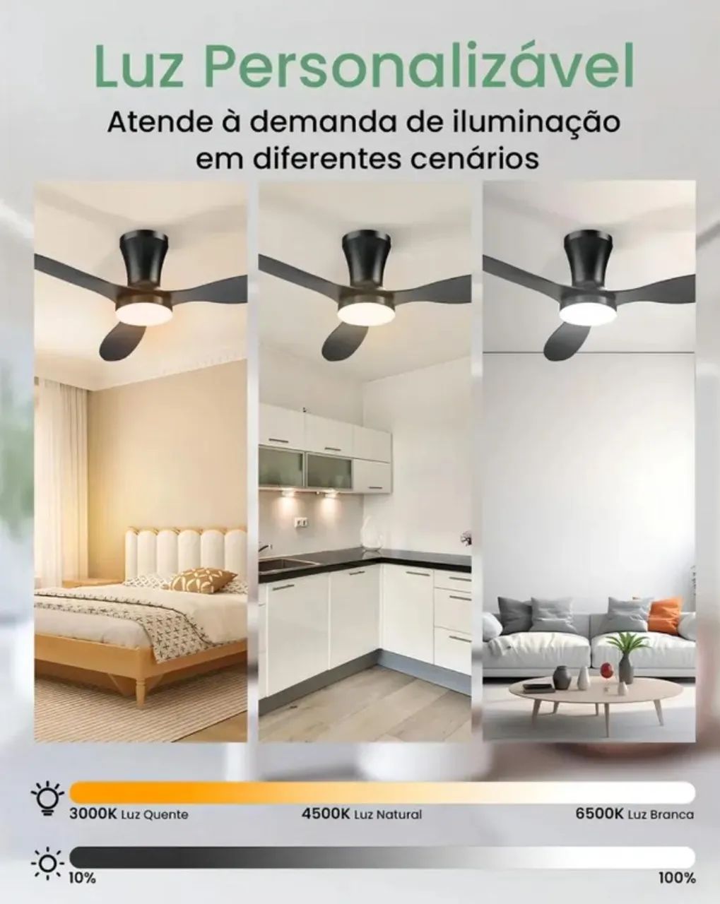 Ventilador de Teto Bivolt cor preto - Foto 5