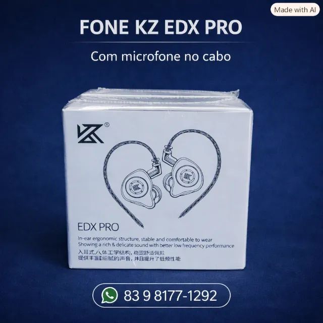 Fone KZ EDX PRO COM MIC