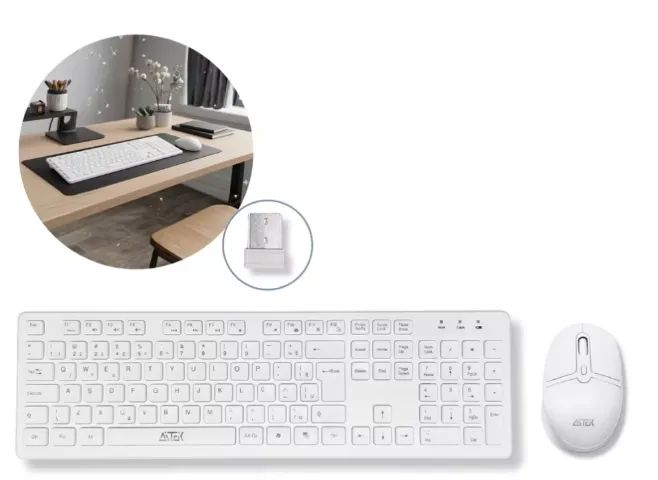 Kit Teclado E Mouse Sem Fio Aitek Silencioso e Confortável - Foto 3