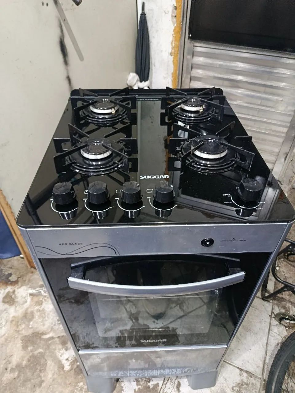Fogão funcionando 