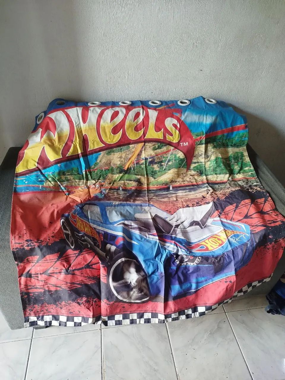 Cortina infantil hot Wheels 