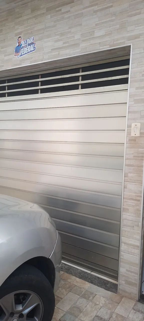 Portão de alumínio inox 