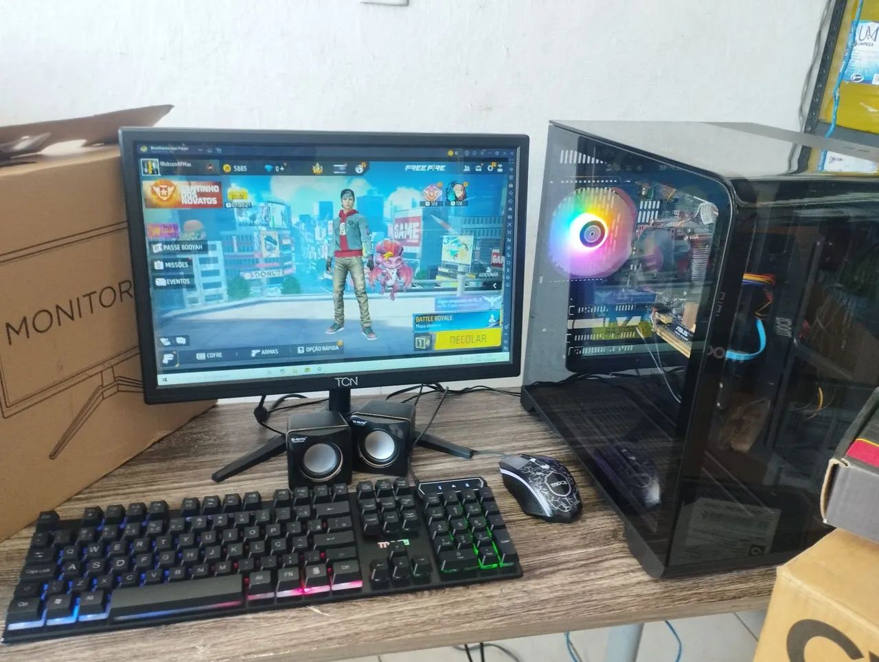 Computador game Completo - pra jogar FREE FIRE e ROBLOX  - Foto 6