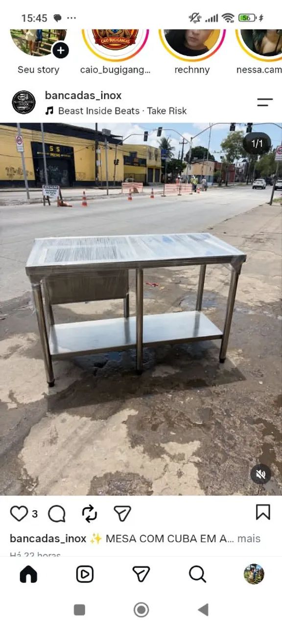 Bancadas inox 