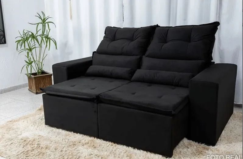 SOFÁ PLUS 1,90 RETRÁTIL E RECLINÁVEL PILLOW TOP ns9 - Foto 3