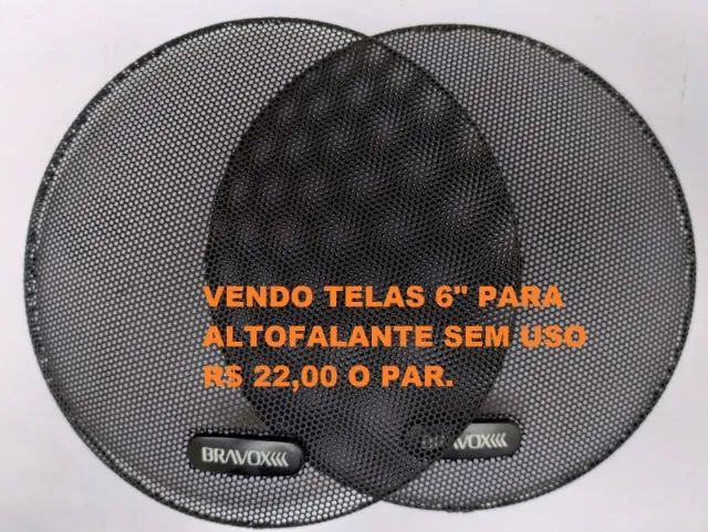 Telas para alto-falantes tamanho 6 polegadas.