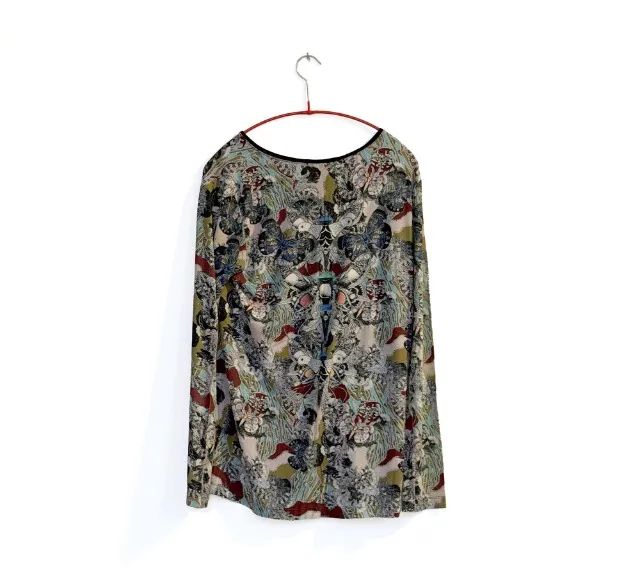 Blusa estampada manga comprida Animale G - Foto 4