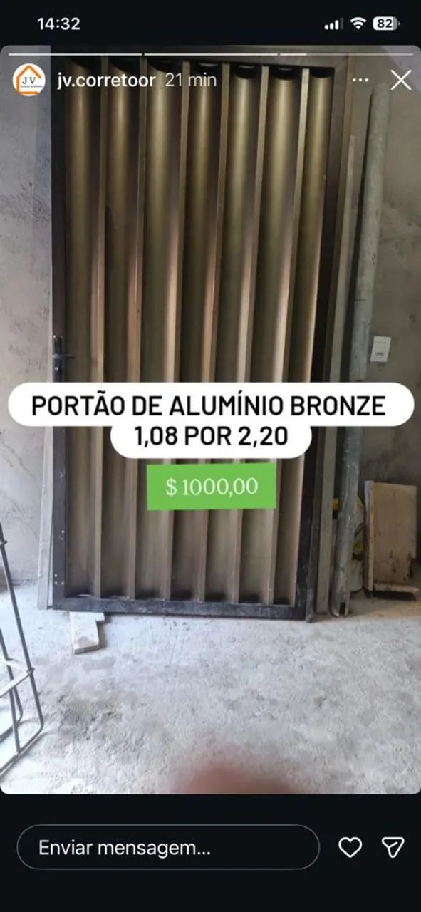 Portão de alumínio 