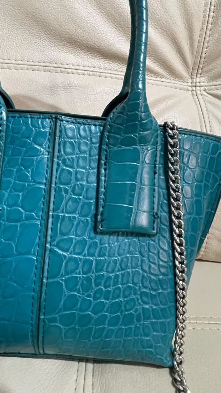 Bolsa Croco - Zara Azul - Foto 5