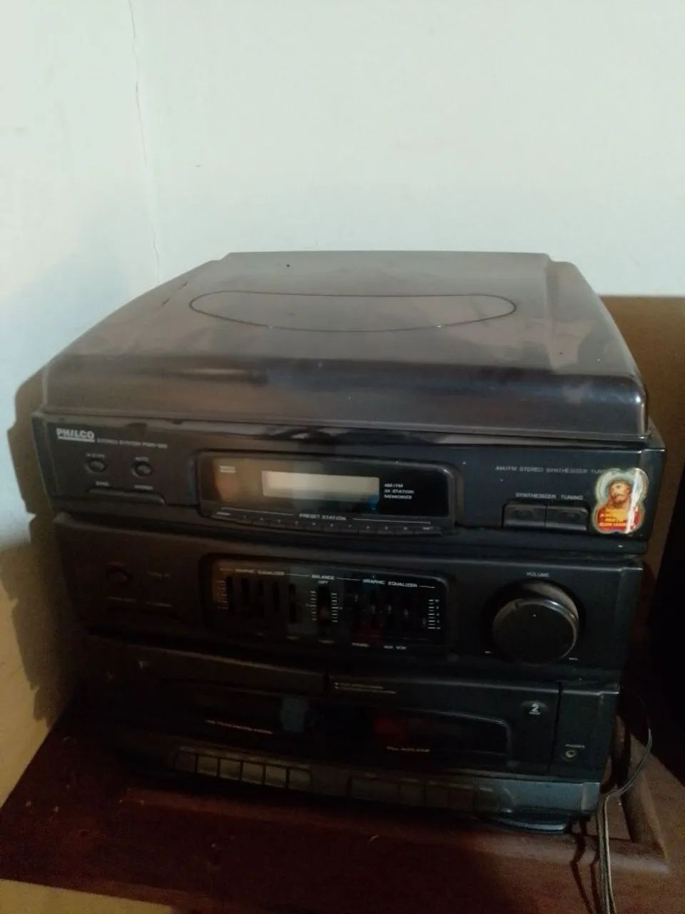 Som Philco toca fita e disco