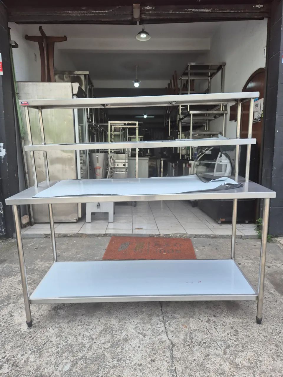 MESA INOX COM MONTANTE DUPLA  - Foto 5