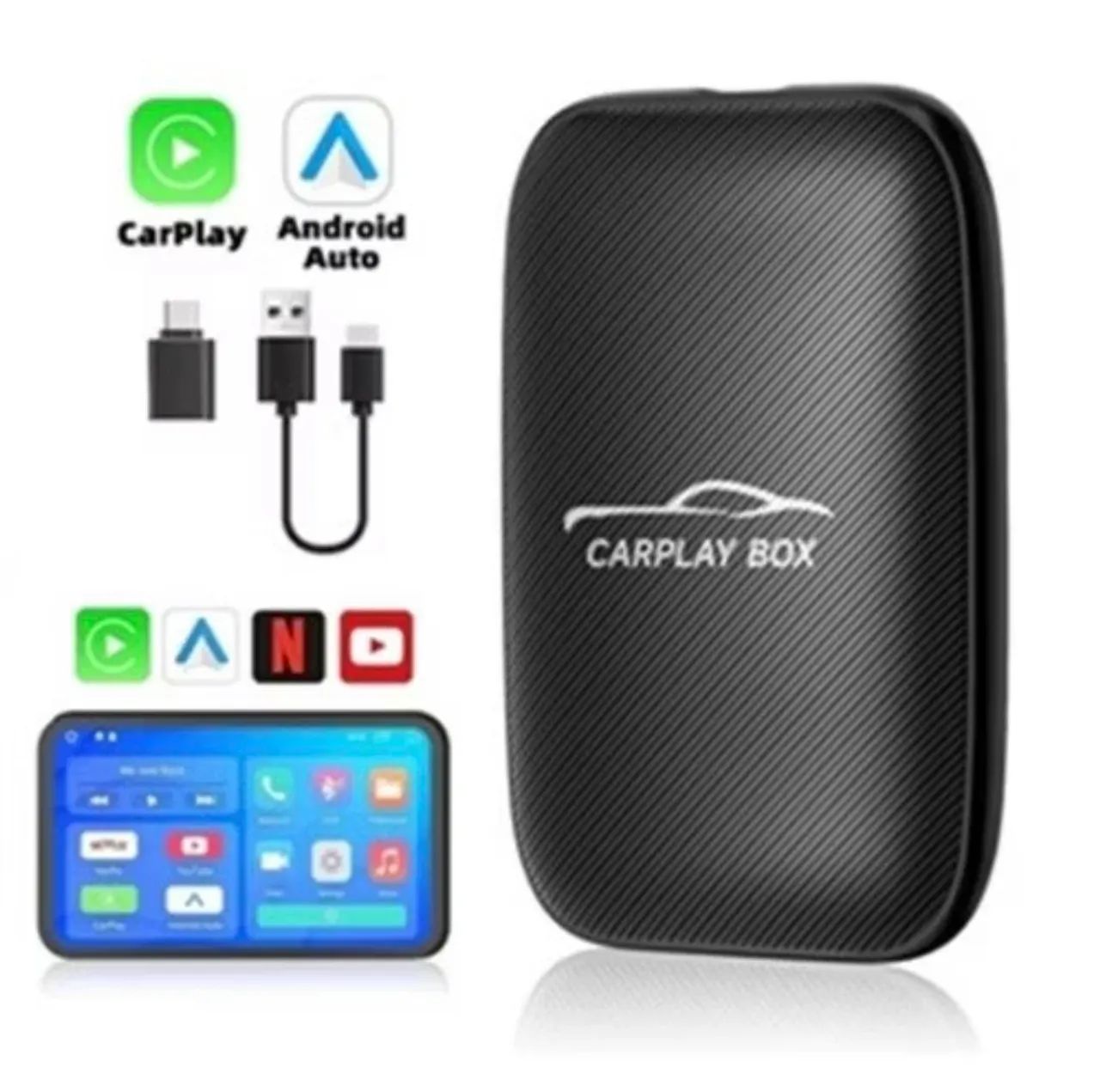 Adaptador SEM FIO - Carplay e Android Auto 