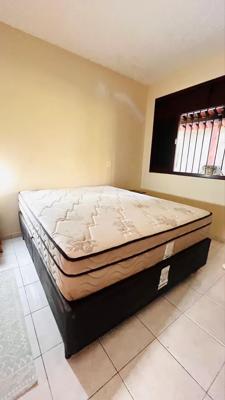  Cama Box Queen Completa Ortobom - Colchão + Base - semi nova e bem conservada 