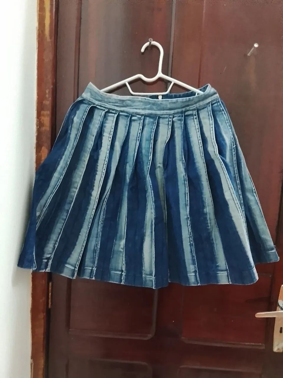 Saia plissada jeans 38 Gasoline  - Foto 2