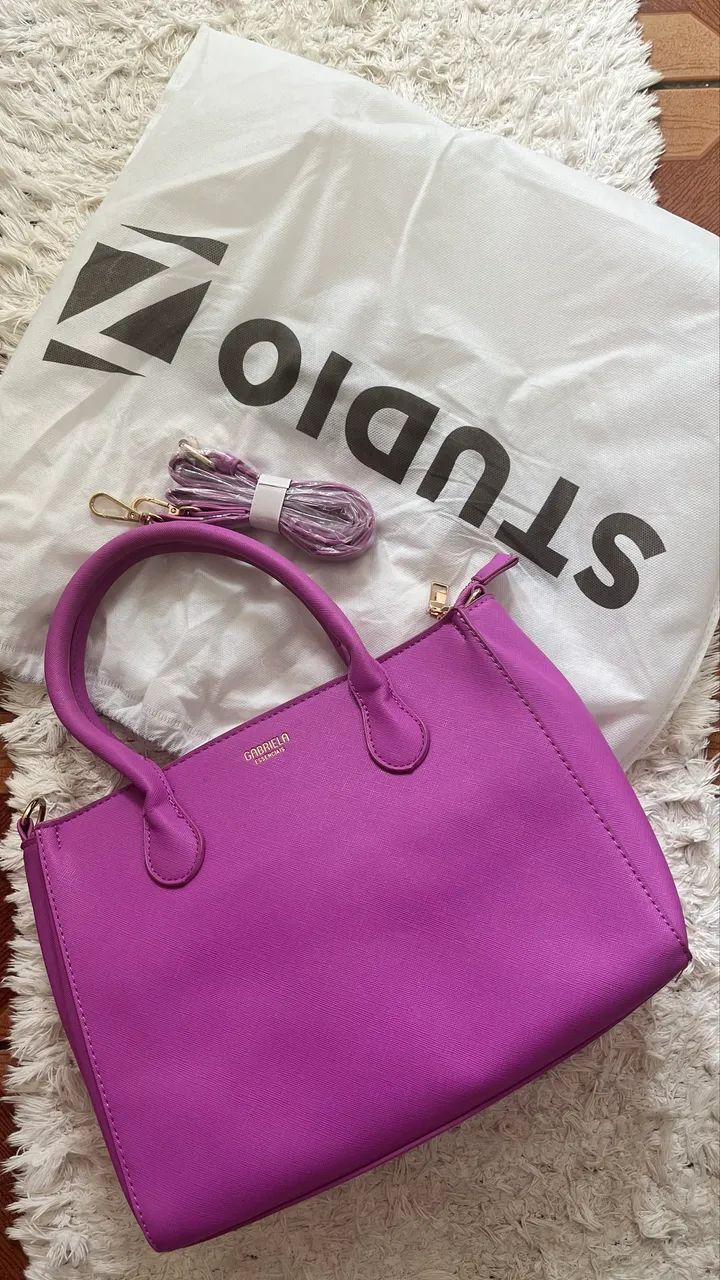 Bolsa Gabriela roxa  - Foto 2