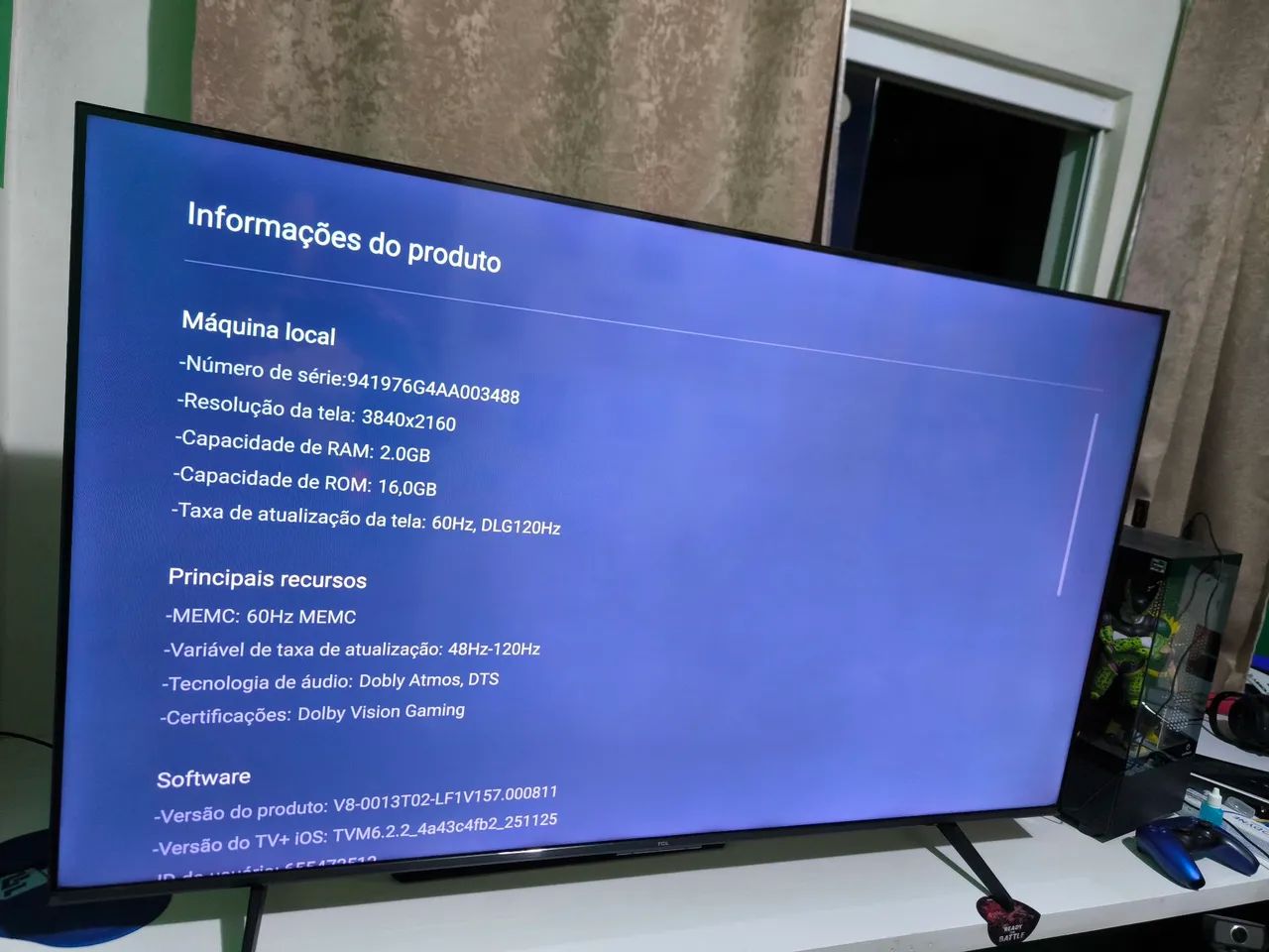 Tv tcl com tecnologia dlg 120hz 55 polegadas  - Foto 4