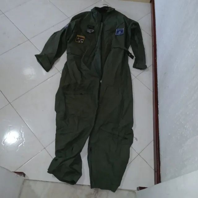 macacao de voo para mecanicos de aeronaves anti chama cor verde - Foto 2