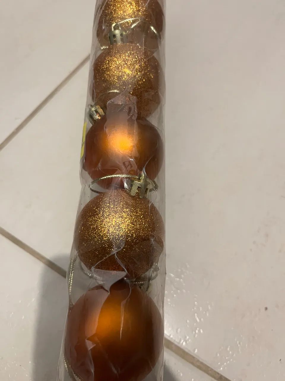 Enfeite de natal bolas natalinas laranja
