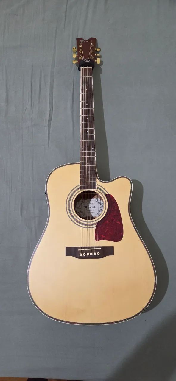Violão Elétrico Eagle CH889 Aço, Folk, Impecável