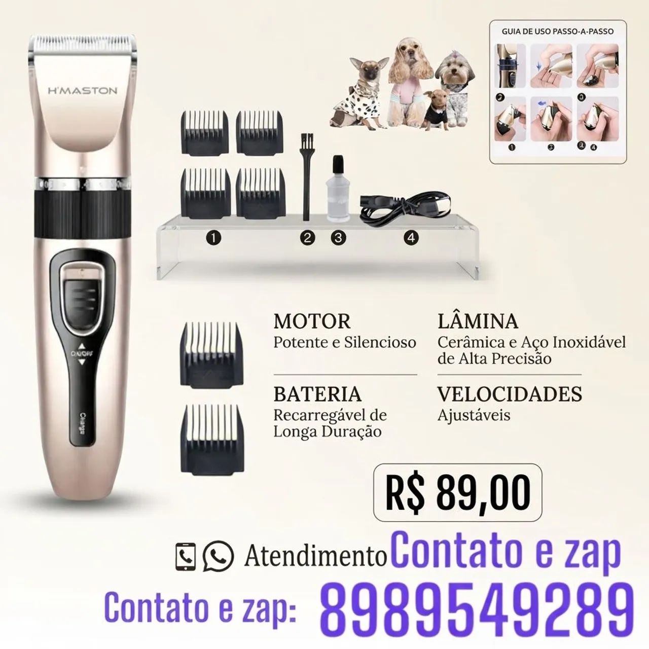 Máquina para tosar cachorro e gato 