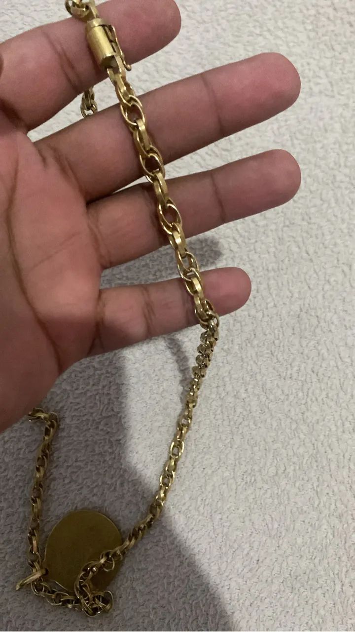 Cordão prata banhado ouro  - Foto 2