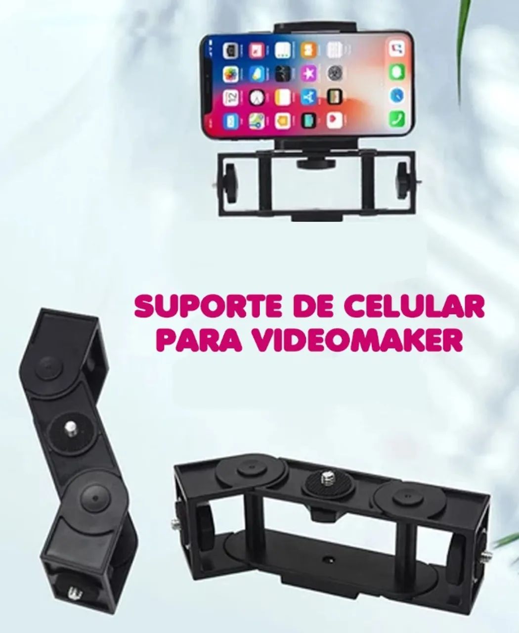 suporte videomaker para 3 celulares - Foto 5