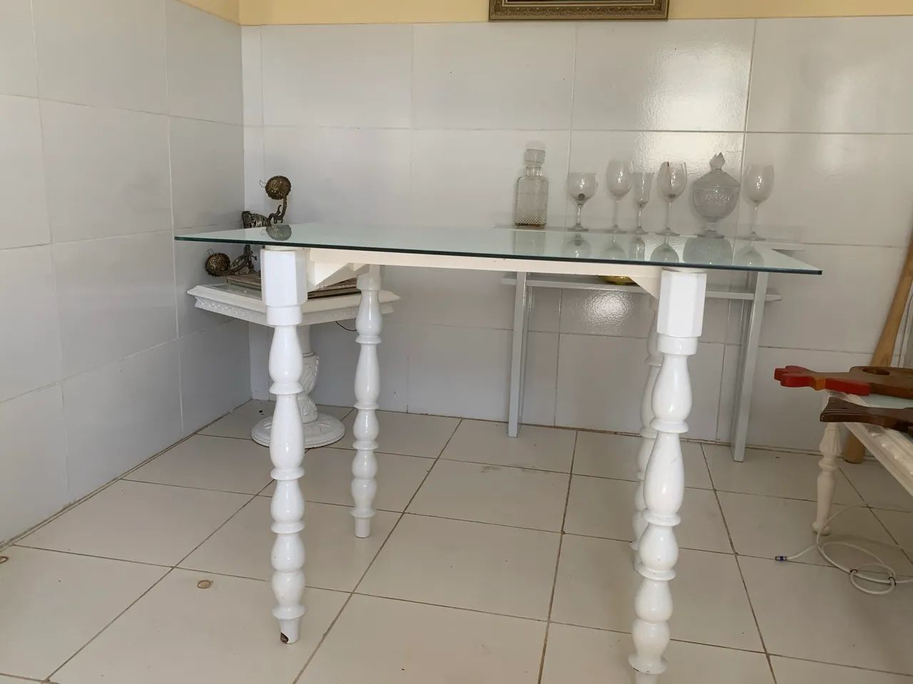 Vende-se mesa com tampo de vidro  - Foto 4