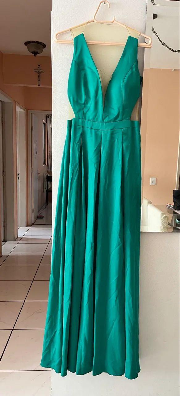 Vestido longo verde água  - Foto 3