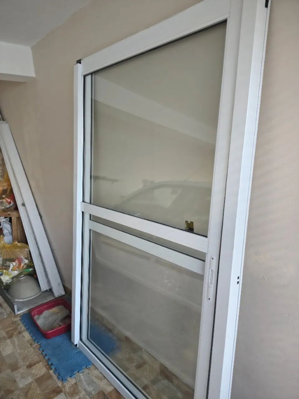Aluminum and glass balcony door. 2.50 x 2.10