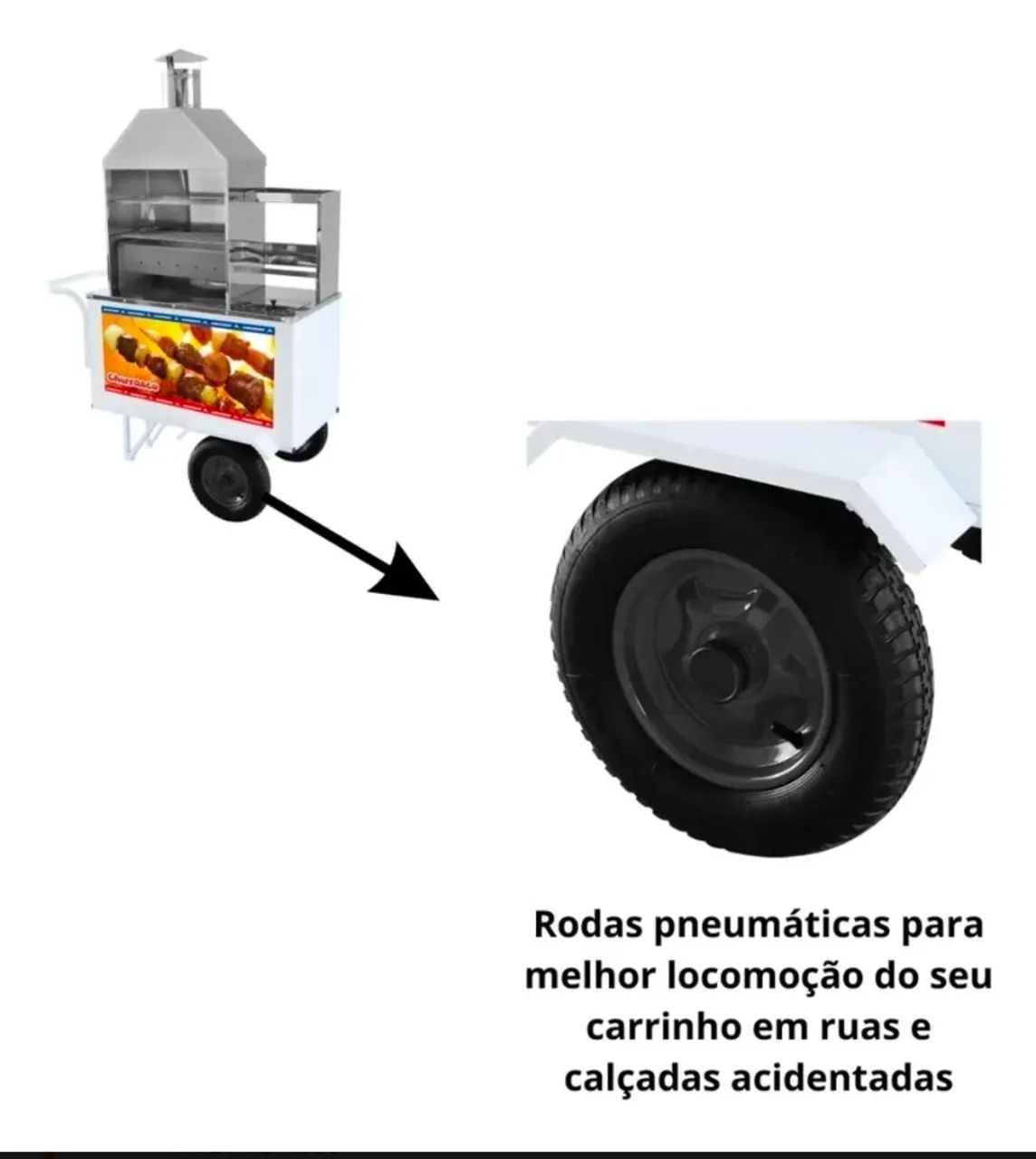 Carrinho de espetinho semi novo - Foto 3