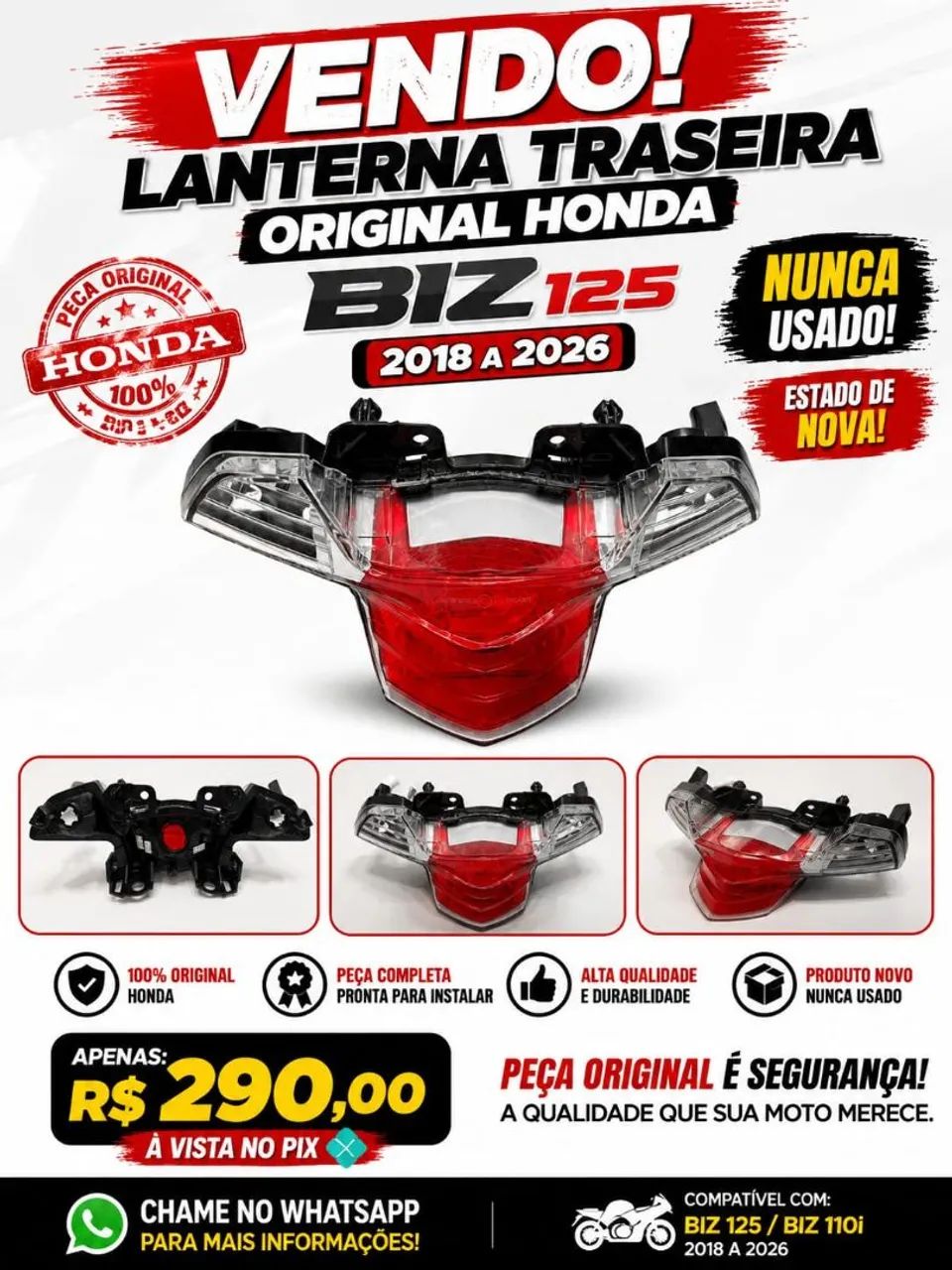 Lanterna traseira biz 2018......26 original - Foto 4