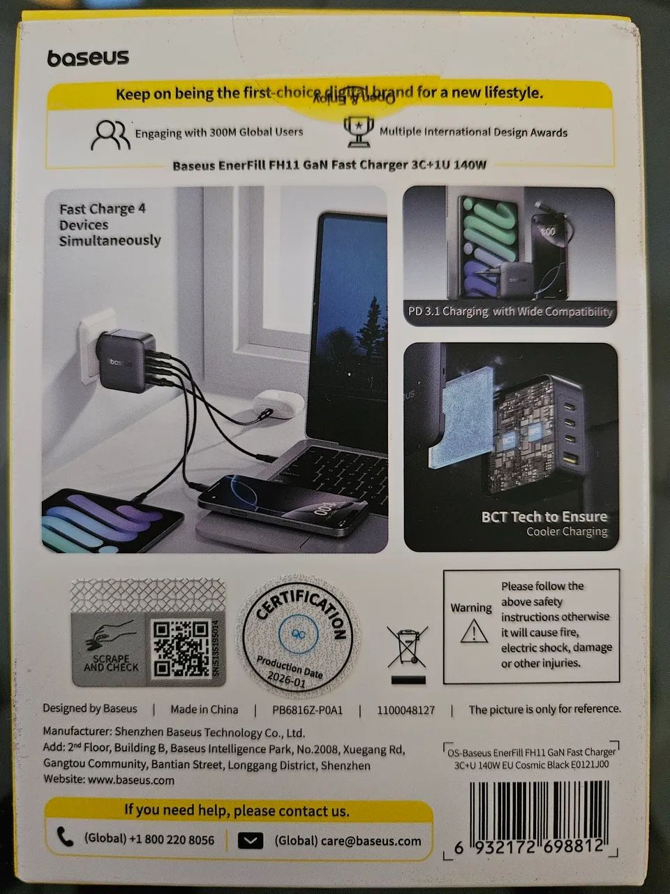 Carregador baseus 140w Gan - Foto 2