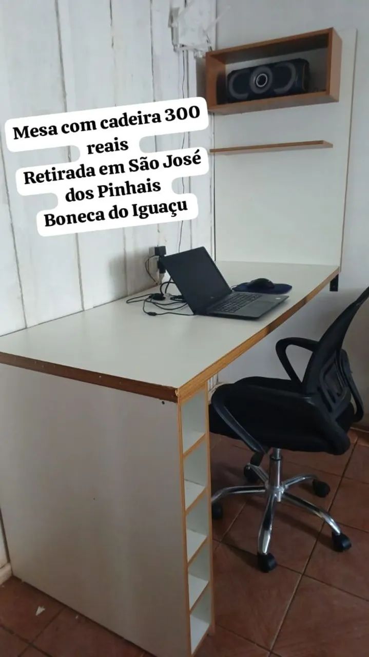 Mesa e cadeira de escritório 