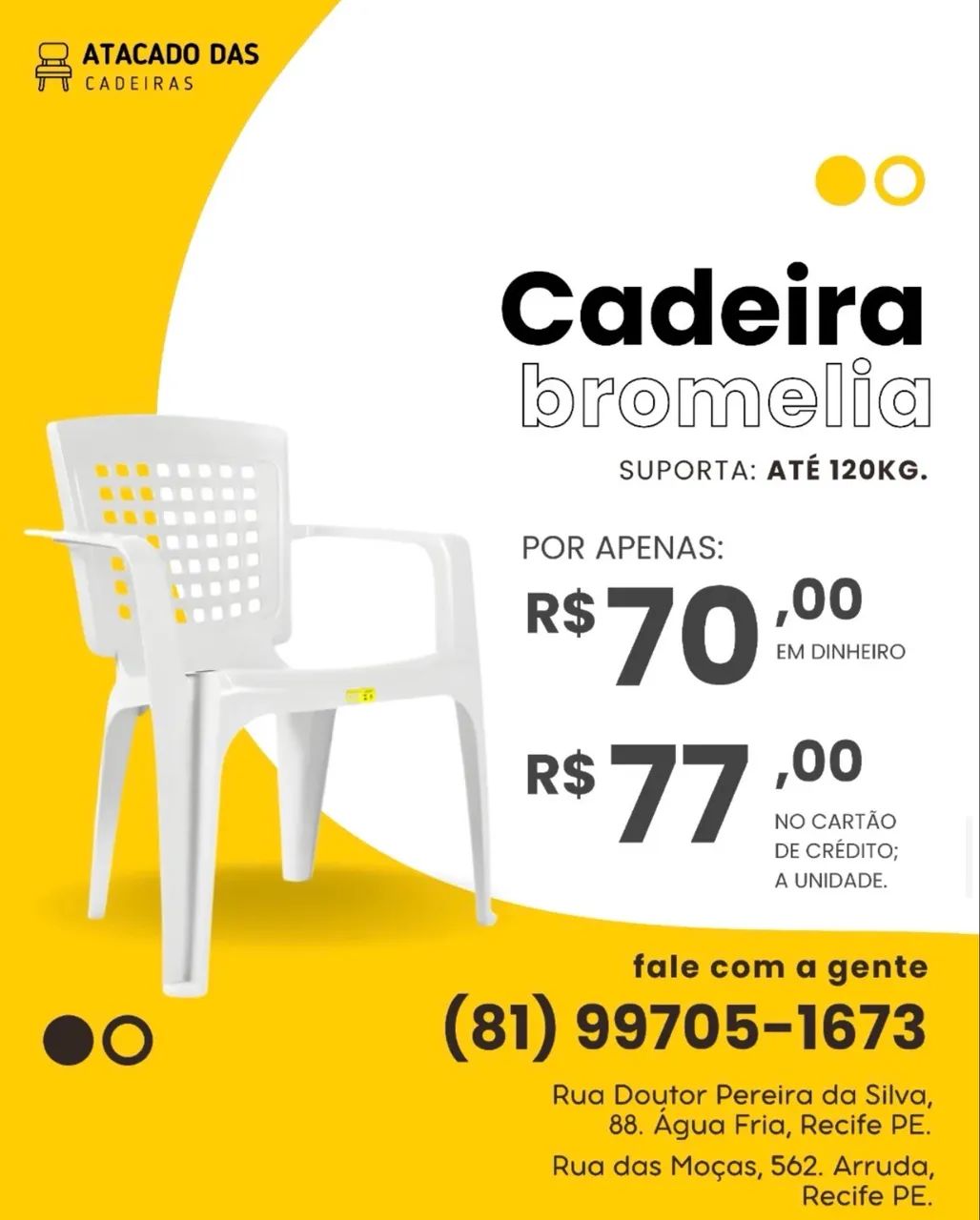 Poltrona bromélia é qualidade e precinho garantido 