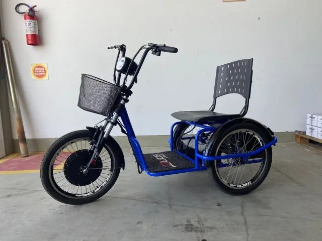 Triciclo Elétrico Fox Duos 800W  - Azul