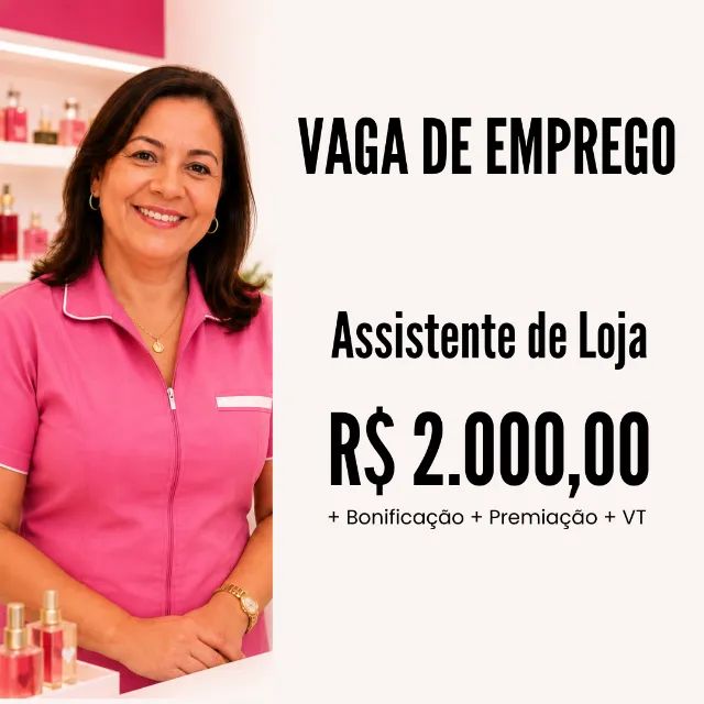 Vaga para Assistente de Loja