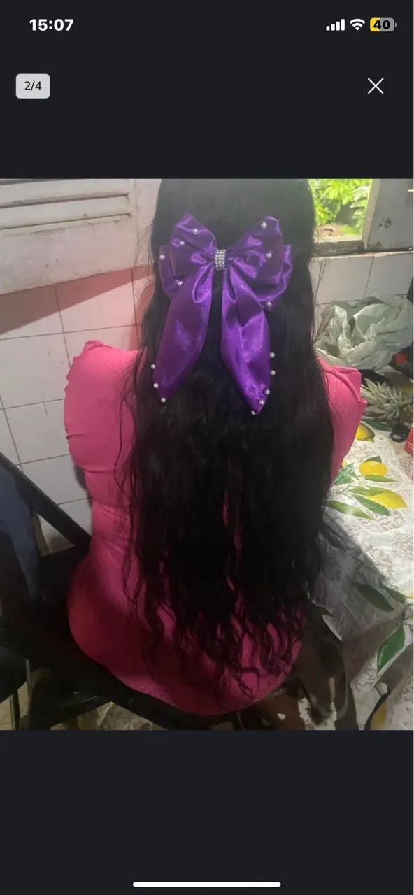 cabelo humano 75cm 150 gramas lindo e virgem  - Foto 2