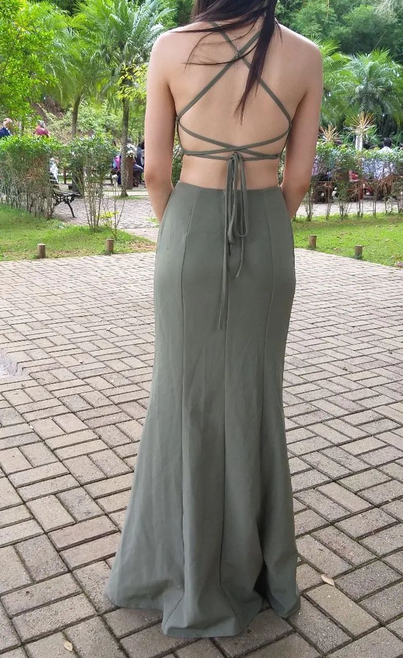 Vestido verde oliva - Foto 3