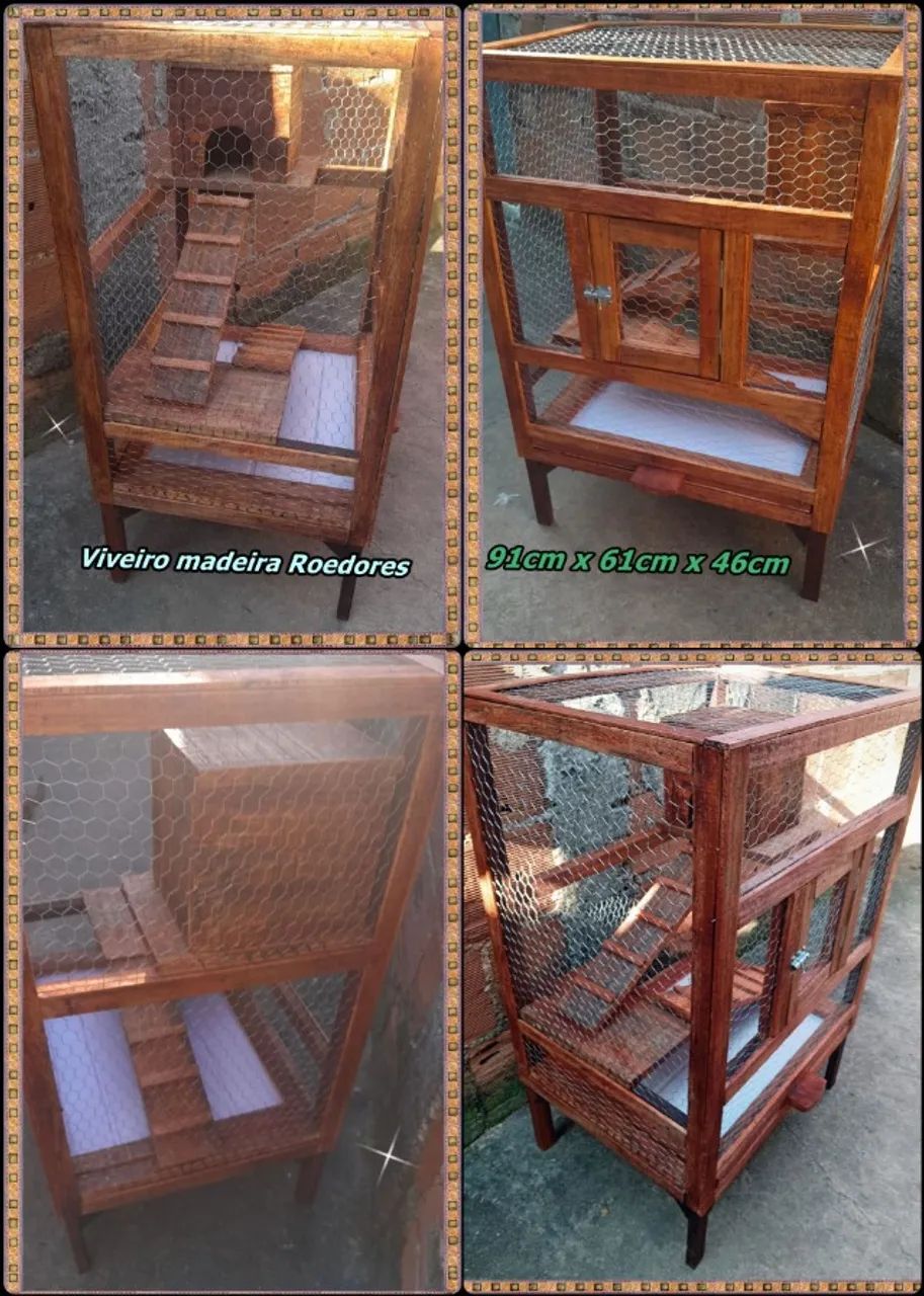 OFERTA Viveiro Envernizado Top para Roedores - Foto 5