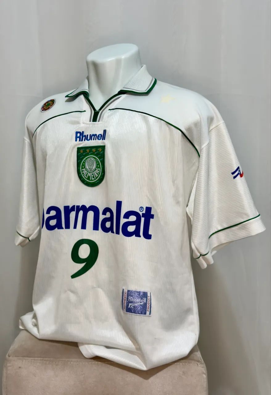CAMISA PALMEIRAS 99/00 - RHUMELL - BRANCA - GG - Roupas Esportivas