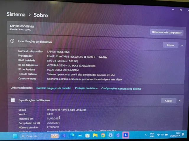 Notebook Lenovo c/defeito na tela - Foto 5