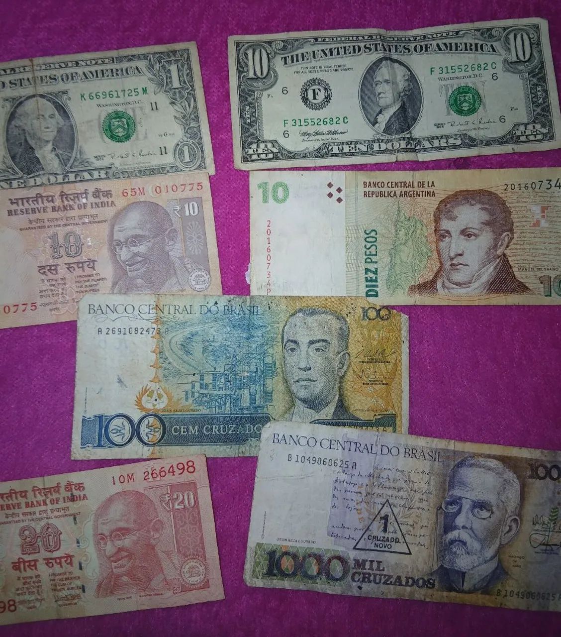 LOTE DE CÉDULAS ANTIGAS E INTERNACIONAIS - COLEÇÃO - Foto 3