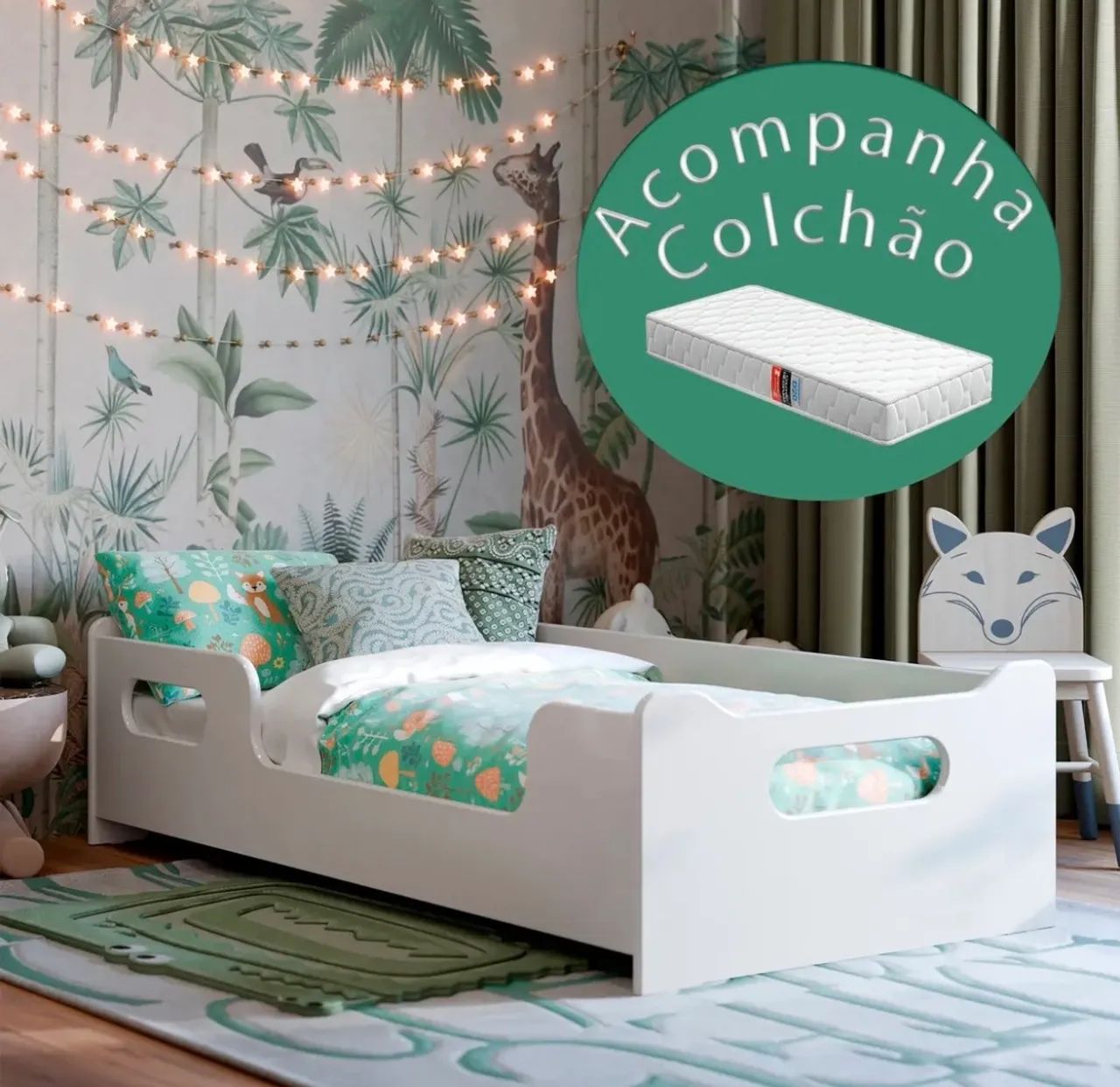VENDE-SE MINI CAMA NOVA!! COM COLCHÃO  - Foto 4