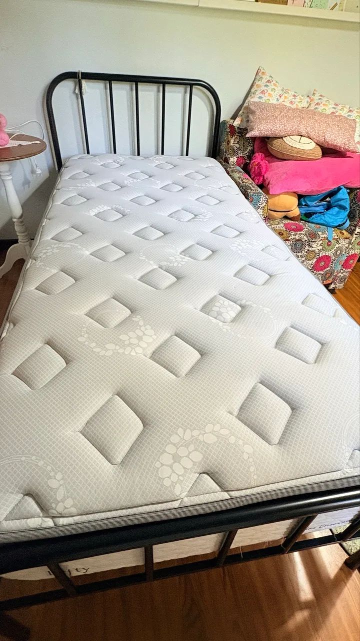 Cama solteiro com colchão de molas ensacadas  - Foto 3