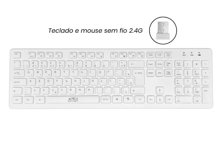 Kit Teclado E Mouse Sem Fio Aitek Silencioso e Confortável - Foto 2