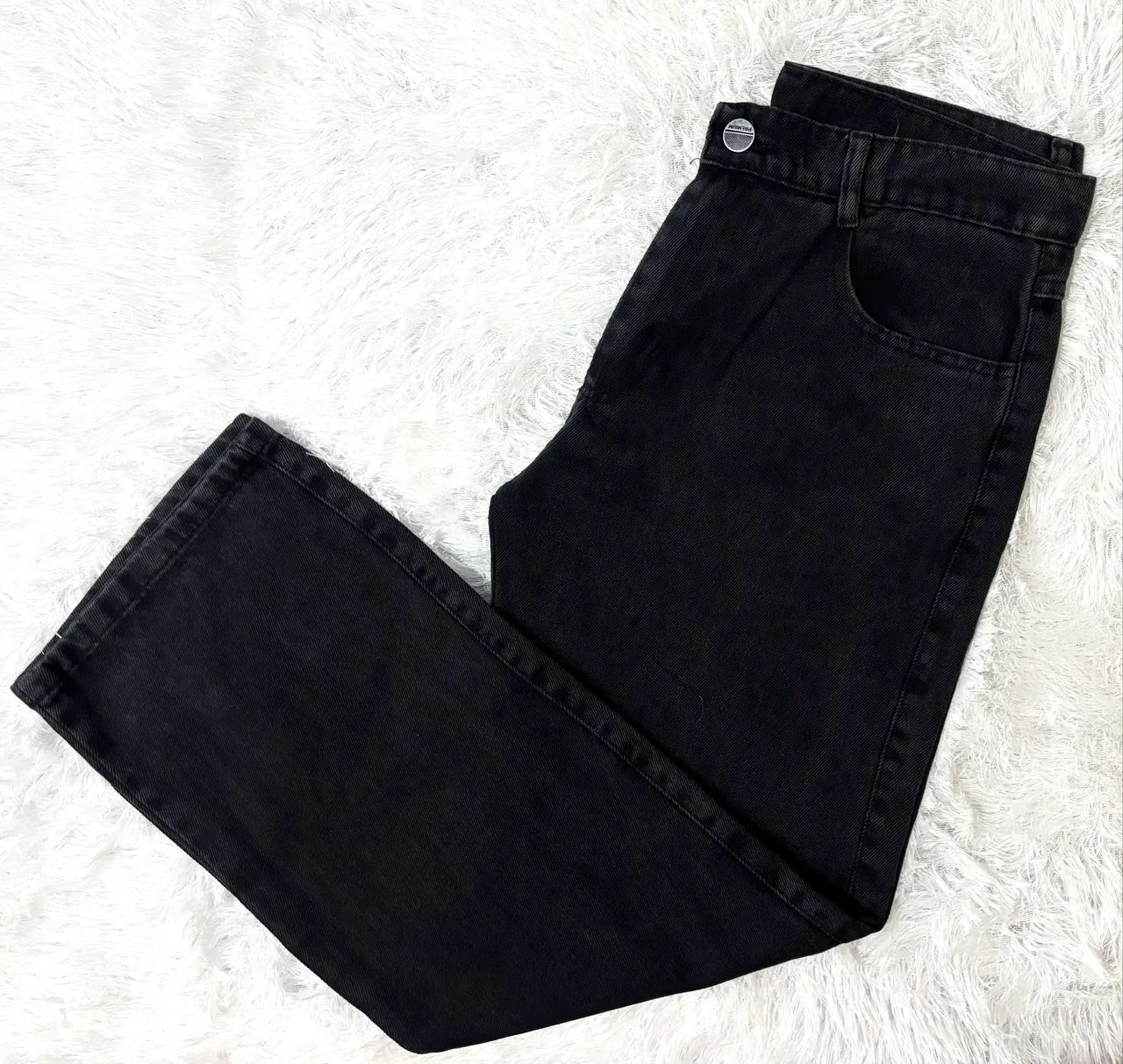 Calça Jeans Balão Baggy escura 