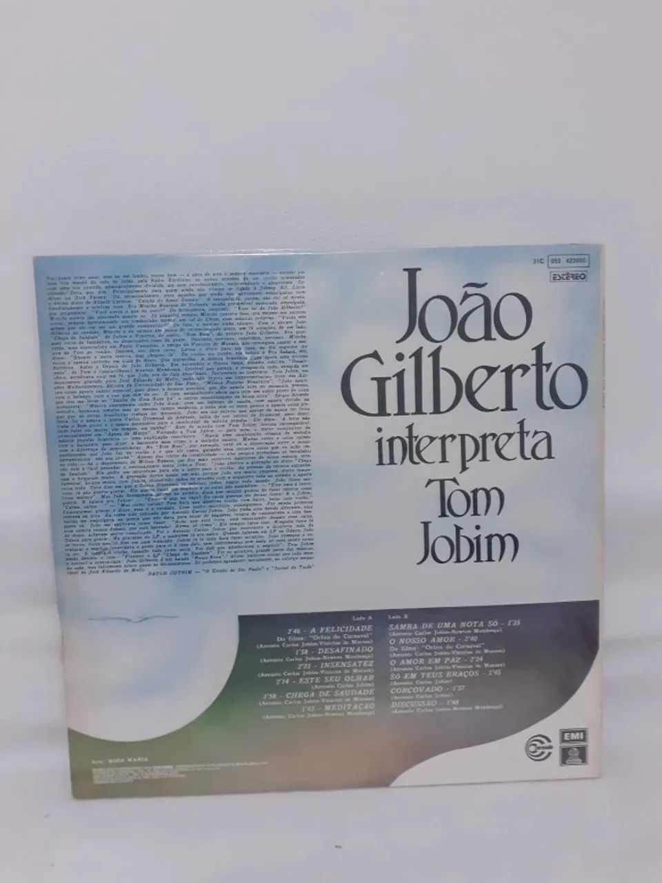 Vinil Disco LP João Gilberto Interpreta Tom Jobim 1985 - Foto 2