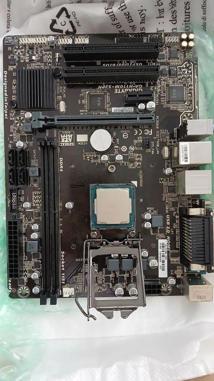 Kit Upgrade: Placa-Mãe Gigabyte H110 + Processador Intel Core i5-7400 + Cooler - Foto 3